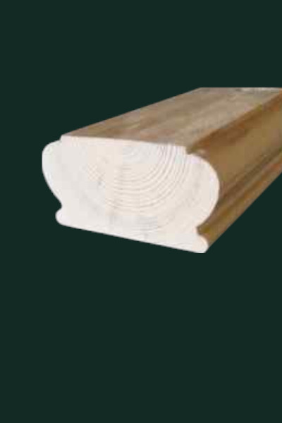 Balustrade bovenregel leuning L1 grenen www.houtdraaien.nl