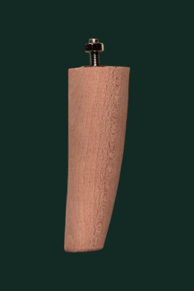 Bed- bankpoot bep24 conisch in eiken of beuken 13x5 taps naar 4,4cm