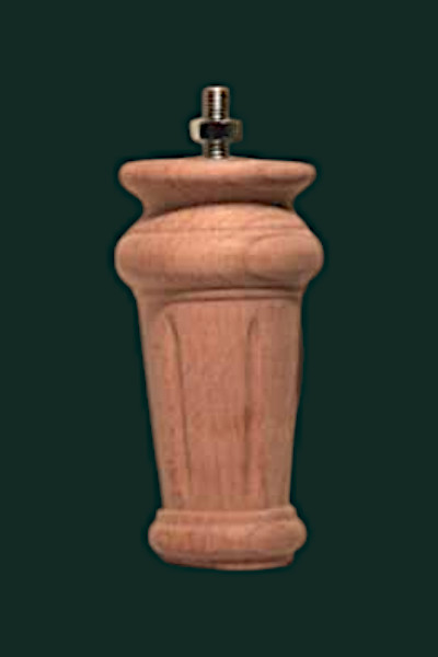 Bed-bankpoot bep25 landelijk in eiken of beuken 11x6cm